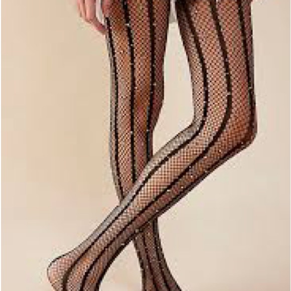 Women's Rhinestone Fishnet Tights - A New Day™ Black S/M - Picture 2 of 4